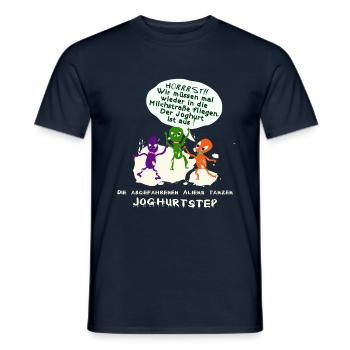 Aliens tanzen Joghurtstep - Männer T-Shirt - Navy - Vorne - AI Model Male 178 light (178cm)