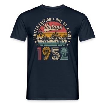 Millésime 1952 Vintage Rétro Anniversaire Cadeau - T-shirt homme - marine - Devant - AI Model Male 178 light (178cm)