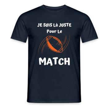 je suis là juste pour le match de rugby - T-shirt homme - marine - Devant - AI Model Male 178 light (178cm)