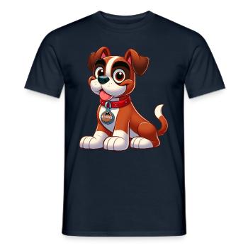 Boxer 2 - Männer T-Shirt - Navy - Vorne - AI Model Male 178 light (178cm)