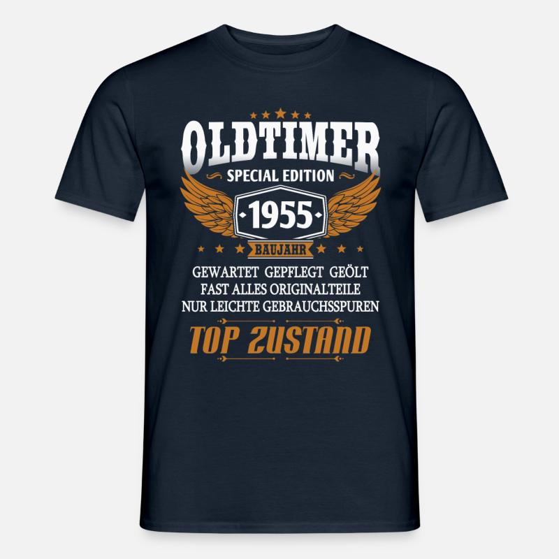 Oldtimer Baujahr 1955 geboren Geburtstag Spruch - Männer T-Shirt - Navy