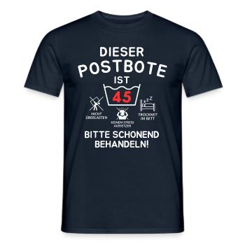 Dieser Postbote ist 45. Schonend behandeln - Männer T-Shirt - Navy - Vorne - AI Model Male 178 light (178cm)