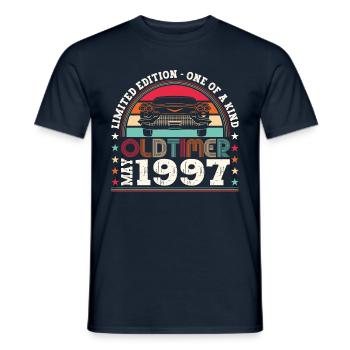 Oldtimer May 1997 Birthday Gift Men Fun - Men's T-Shirt - navy - Front - AI Model Male 178 light (178cm)