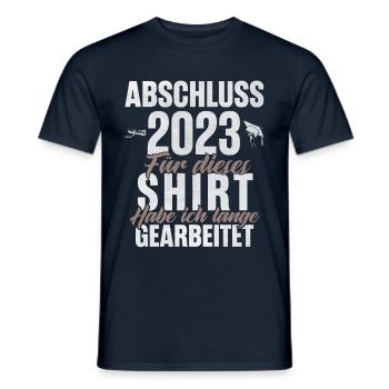 Abschluss 2023 - Männer T-Shirt - Navy - Vorne - AI Model Male 178 light (178cm)