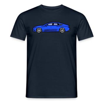 Voiture bleue - T-shirt homme - marine - Devant - AI Model Male 178 light (178cm)