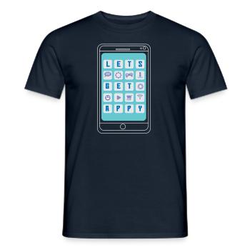 App Mobile Smartphone - Men's T-Shirt - navy - Front - AI Model Male 178 light (178cm)