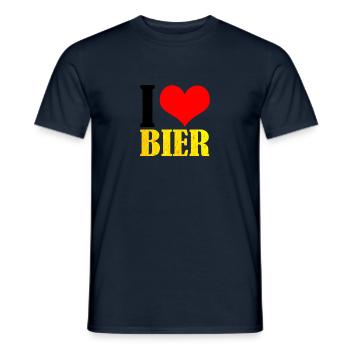 I love Bier - Männer T-Shirt - Navy - Vorne - AI Model Male 178 light (178cm)