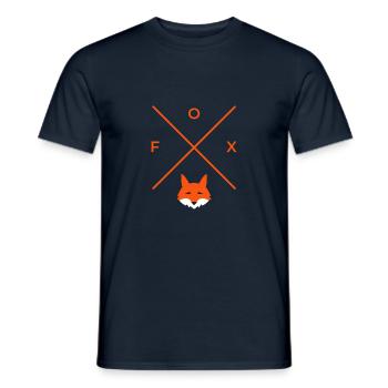 Fox fox animal wild gift idea - Men's T-Shirt - navy - Front - AI Model Male 178 light (178cm)