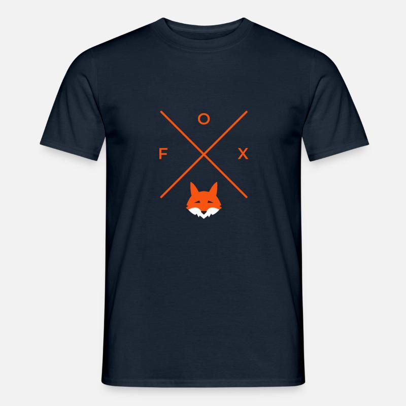 Fuchs fox Tier wild Geschenk idee - Männer T-Shirt - Navy