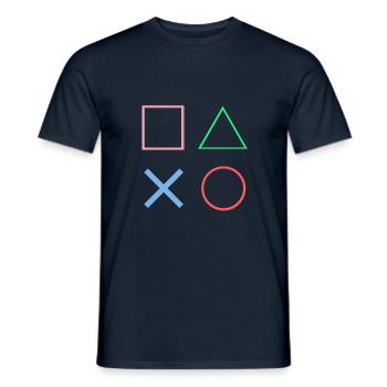OG BUTTONS - T-shirt homme - marine - Devant - AI Model Male 178 light (178cm)