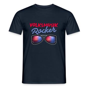 Musique folklorique Rocker Percussion Tshirt Dames Messieurs - T-shirt homme - marine - Devant - AI Model Male 178 light (178cm)