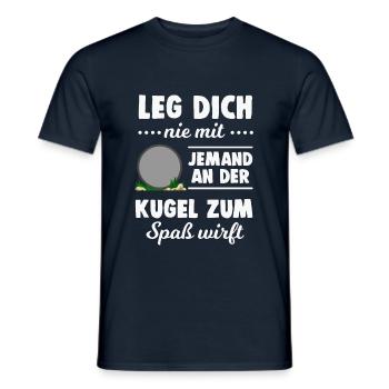 Kugelstoßen - Männer T-Shirt - Navy - Vorne - AI Model Male 178 light (178cm)