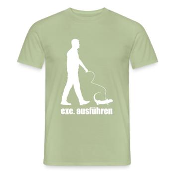 Exe Ausführen - Männer T-Shirt - Sage - Vorne - AI Model Male 178 light (178cm)