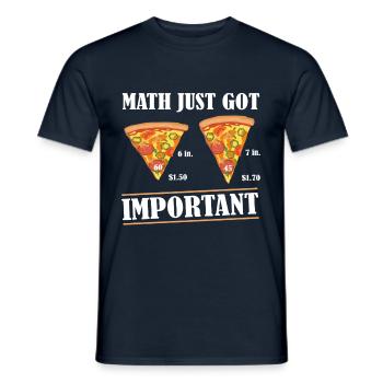 Mathe - Männer T-Shirt - Navy - Vorne - AI Model Male 178 light (178cm)