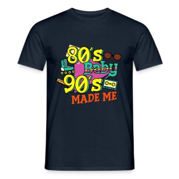 Tenue de fête des années 90 - T-shirt homme - marine - Devant - AI Model Male 178 light (178cm)