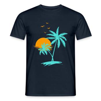 Miami Beach - T-shirt homme - marine - Devant - AI Model Male 178 light (178cm)