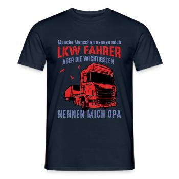 Opa LKW Fahrer - Männer T-Shirt - Navy - Vorne - AI Model Male 178 light (178cm)