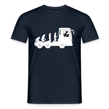 Truck driver Evolution - Men's T-Shirt - navy - Front - AI Model Male 178 light (178cm)