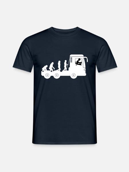 Evolution du camionneur - T-shirt homme - marine
