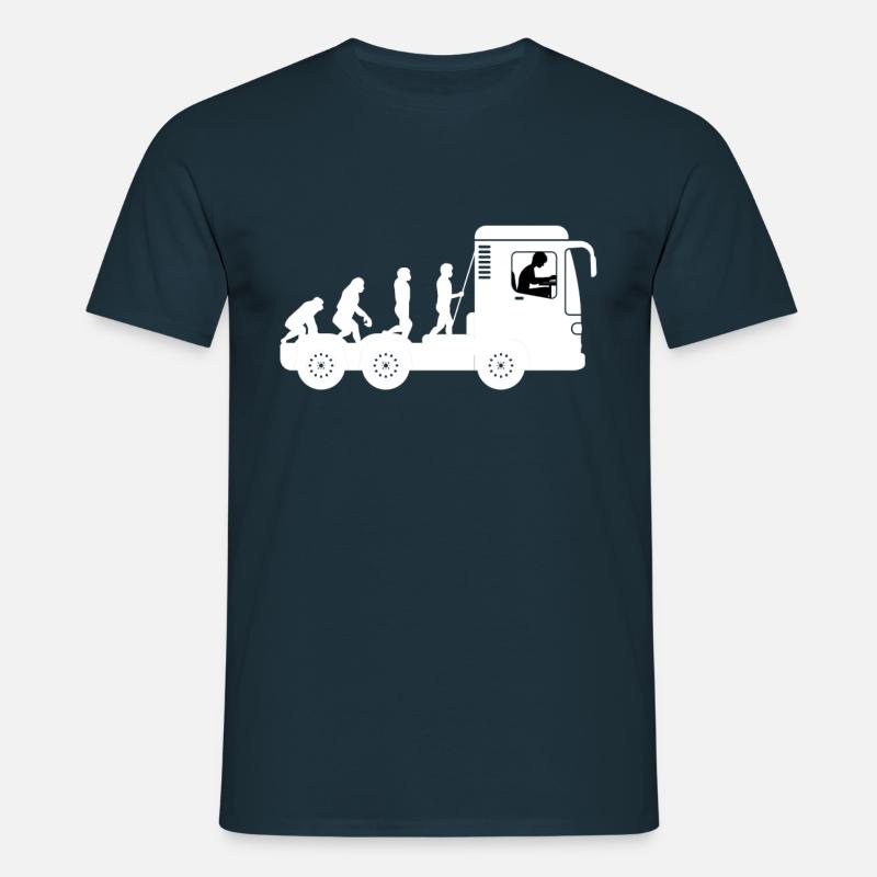 Truck driver Evolution - Men's T-Shirt - navy