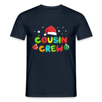 Tenue de Noël de la famille Crew Crew - T-shirt homme - marine - Devant - AI Model Male 178 light (178cm)