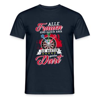 Dart Frauen - Männer T-Shirt - Navy - Vorne - AI Model Male 178 light (178cm)