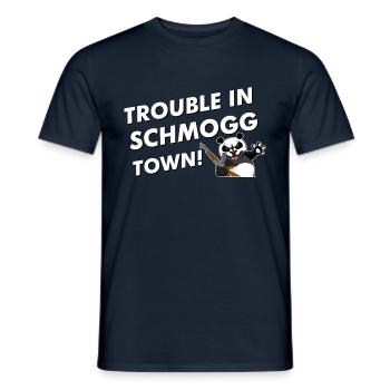 Problemen in Schmogg Town - Heren T-shirt - navy - Voor - AI Model Male 178 light (178cm)