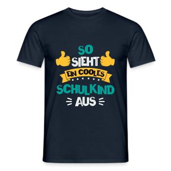 Schulkind - Männer T-Shirt - Navy - Vorne - AI Model Male 178 light (178cm)