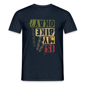 Cadeau de cycliste de vélo de descente VTT - T-shirt homme - marine - Devant - AI Model Male 178 light (178cm)