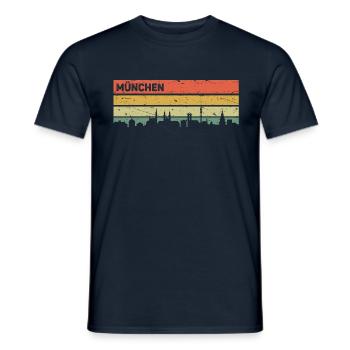 München - Männer T-Shirt - Navy - Vorne - AI Model Male 178 light (178cm)