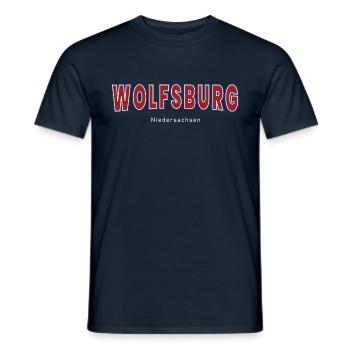 Wolfsburg - Männer T-Shirt - Navy - Vorne - AI Model Male 178 light (178cm)