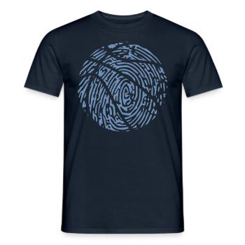 Passionné d’empreintes digitales des joueurs de basketball - - T-shirt homme - marine - Devant - AI Model Male 178 light (178cm)