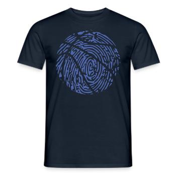 Passionné d’empreintes digitales des joueurs de basketball - - T-shirt homme - marine - Devant - AI Model Male 178 light (178cm)