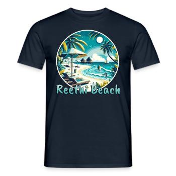 Reethi Beach Maldives Sunset - Men's T-Shirt - navy - Front - AI Model Male 178 light (178cm)