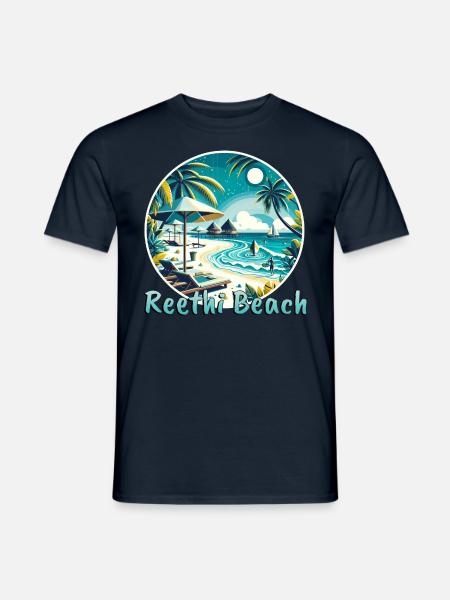 Reethi Beach Maldives Sunset - Men's T-Shirt - navy