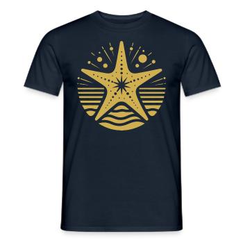 Starfish Sea Animal Saltwater Aquarium Silhouette - Men's T-Shirt - navy - Front - AI Model Male 178 light (178cm)