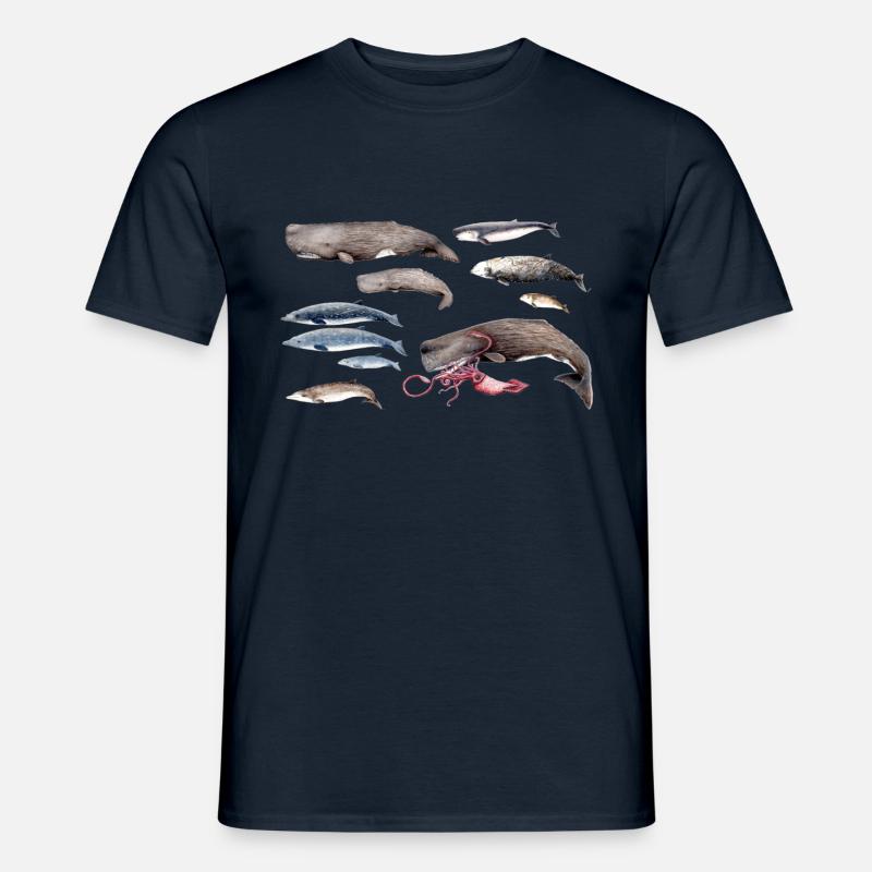 Kaskelothvaler og næbhvaler - kaskelothvaler & næbhvaler - Mænd T-shirt - marineblå