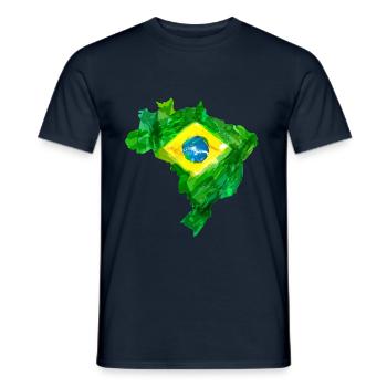 Brasilien - Männer T-Shirt - Navy - Vorne - AI Model Male 178 light (178cm)