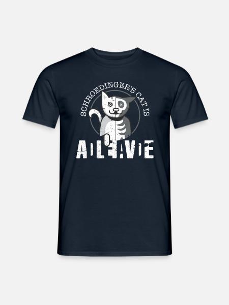 Schrödingers Katze - Physik Nerd Physiker Geschenk - Männer T-Shirt - Navy