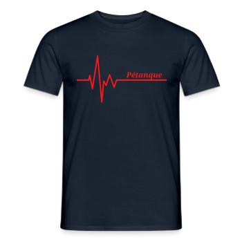 petanque humor gift - Men's T-Shirt - navy - Front - AI Model Male 178 light (178cm)