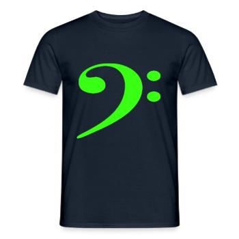 Bass clef - Men's T-Shirt - navy - Front - AI Model Male 178 light (178cm)