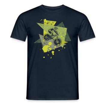 Cadeau descente VTT - T-shirt homme - marine - Devant - AI Model Male 178 light (178cm)