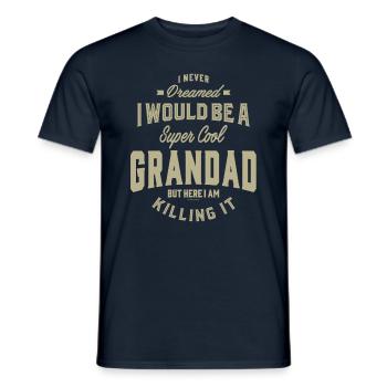 Super Cool Grandad - Men's T-Shirt - navy - Front - AI Model Male 178 light (178cm)