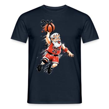 Santa Dunk - T-shirt homme - marine - Devant - AI Model Male 178 light (178cm)