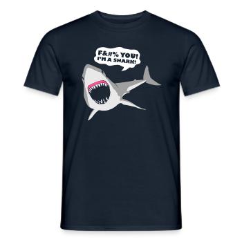 Je suis un requin! - T-shirt homme - marine - Devant - AI Model Male 178 light (178cm)