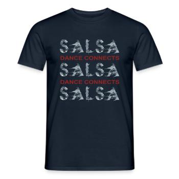 SALSA DESIGN ABSTRAKT - Männer T-Shirt - Navy - Vorne - AI Model Male 178 light (178cm)