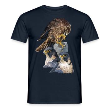 Faucon pèlerin - T-shirt homme - marine - Devant - AI Model Male 178 light (178cm)