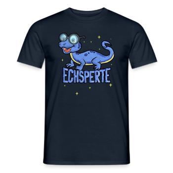 Echsperte, für Echsen, Leguan und Reptilien Fans - Männer T-Shirt - Navy - Vorne - AI Model Male 178 light (178cm)