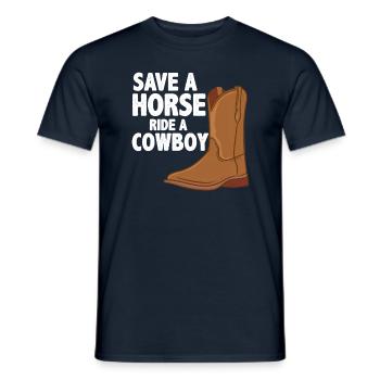 Cowboys: Save a Horse - Men's T-Shirt - navy - Front - AI Model Male 178 light (178cm)