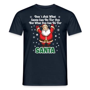 What Santa Can Do For You - Men's T-Shirt - navy - Front - AI Model Male 178 light (178cm)